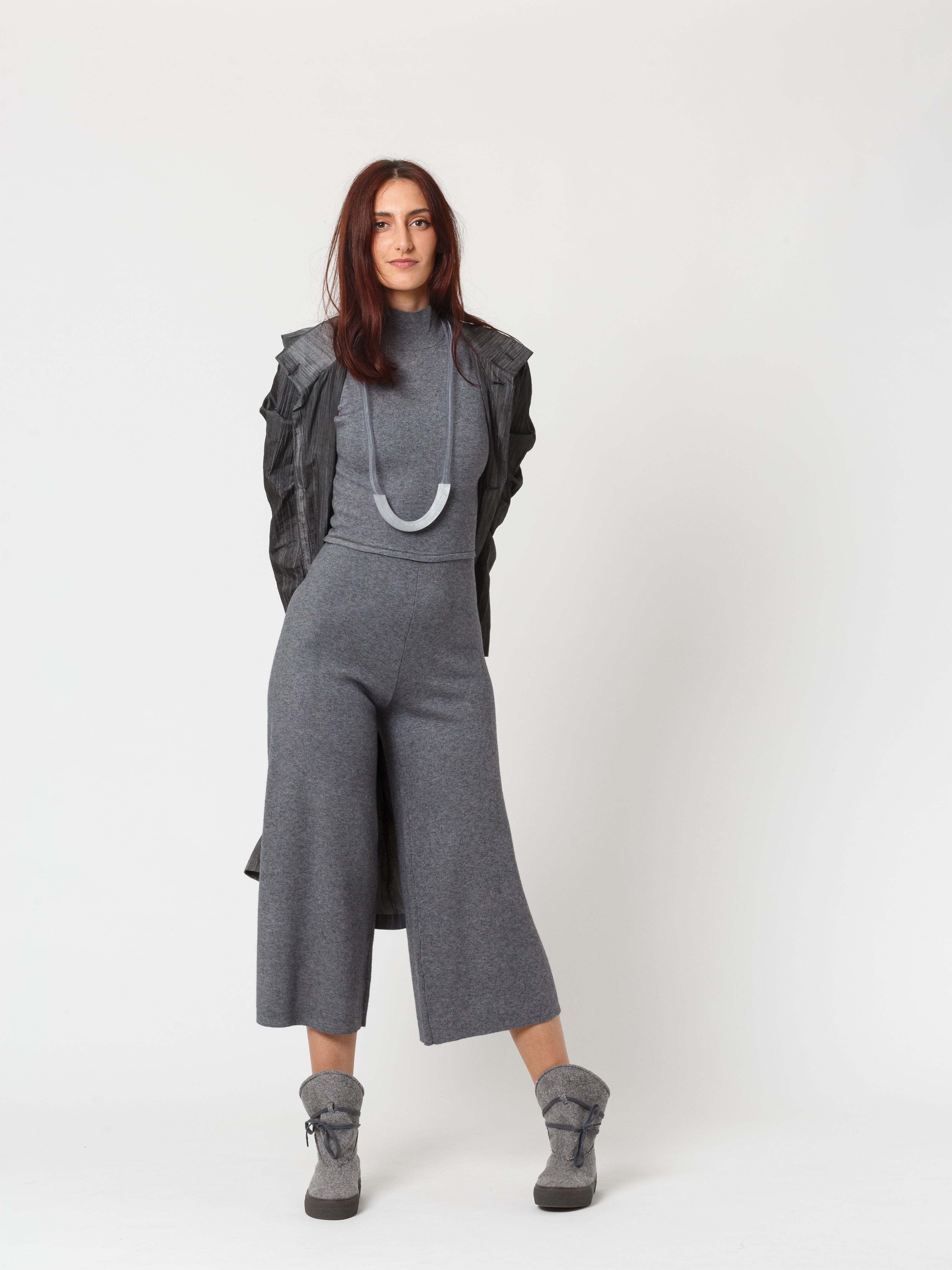 Botas Michone Burel de Piel Gris