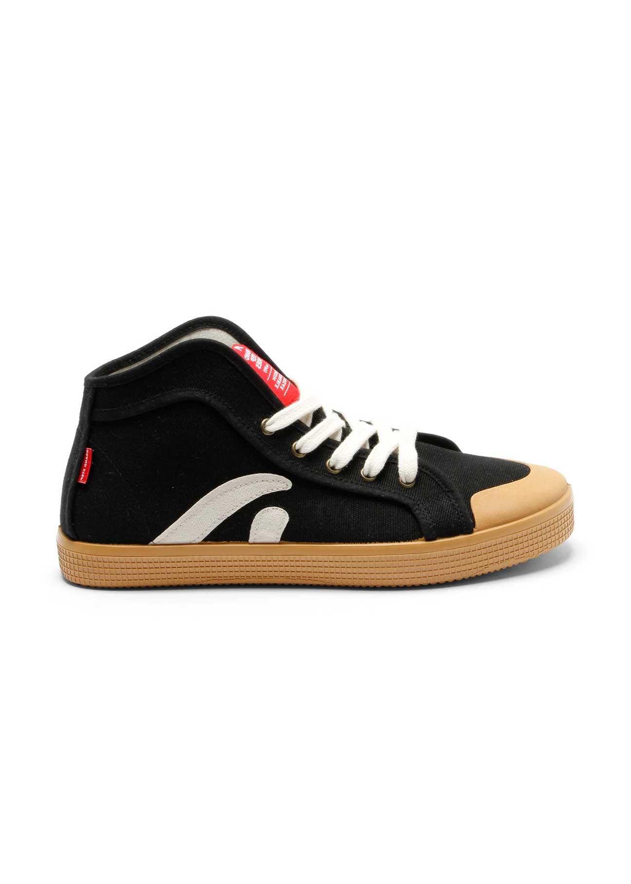 Taylor Vegan Sneaker in Organic Cotton Black - Ecomarket.com