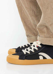 Taylor Vegan Sneaker in Organic Cotton Black - Ecomarket.com