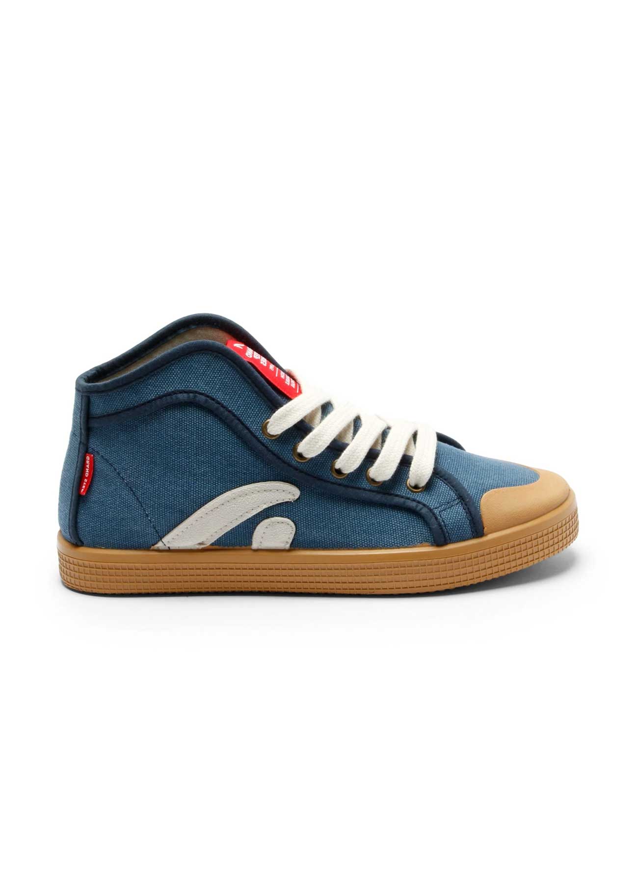 Taylor Vegan Sneaker in Organic Cotton Blue - Ecomarket.com