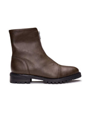 Tecla Vegan Ankle Boots Green/Brown - Ecomarket.com