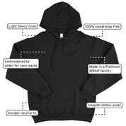 Vegan Outfitters Embroidered Hoodie in Charcoal - Unisex