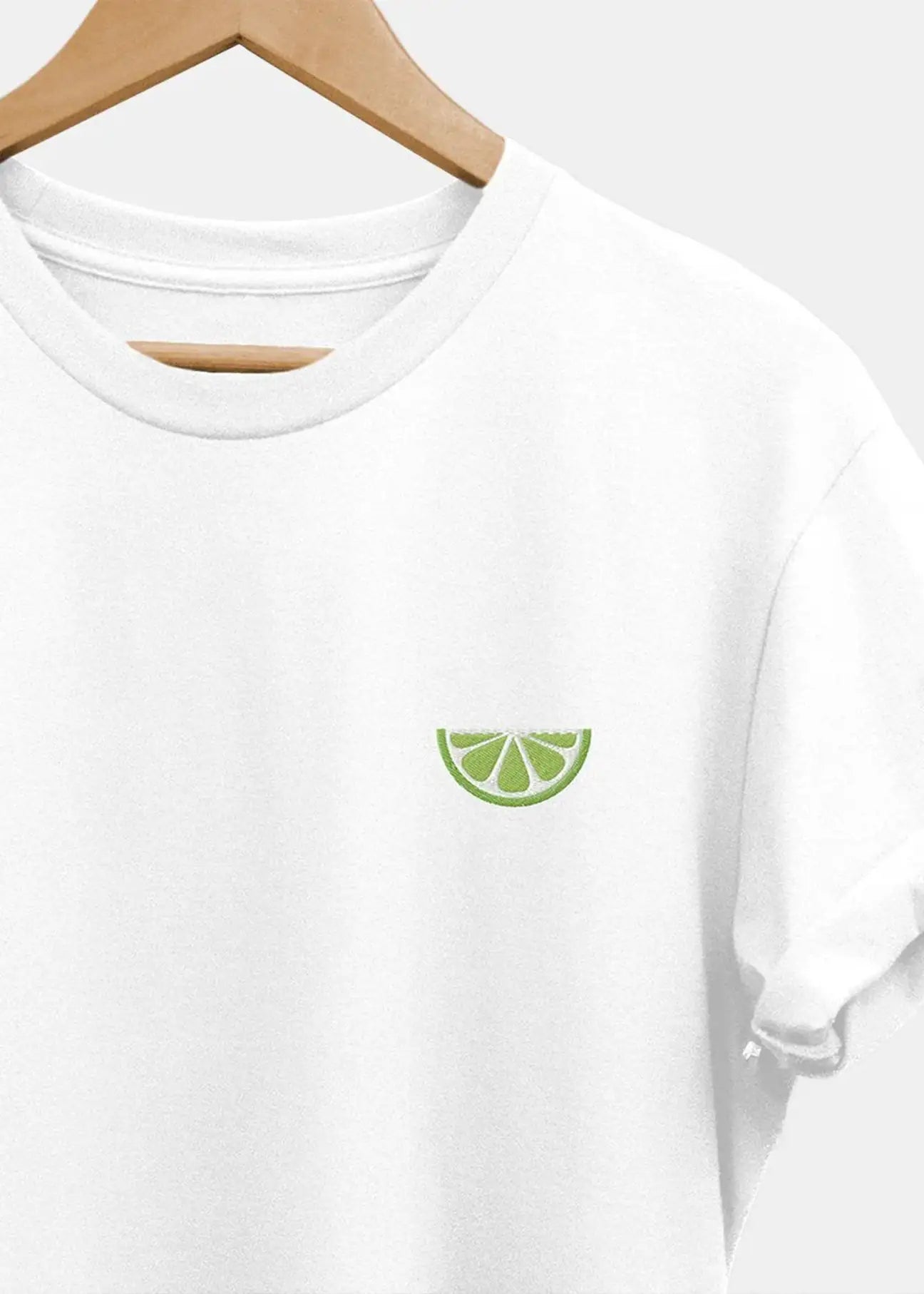 Lime Embroidered T-Shirt - Ecomarket.com