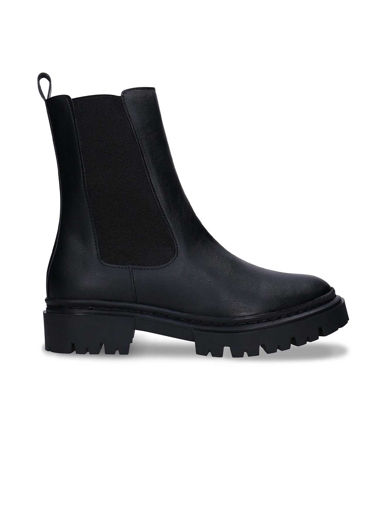 Vikky Black Mid-Calf Chelsea Vegan Boots - Ecomarket.com