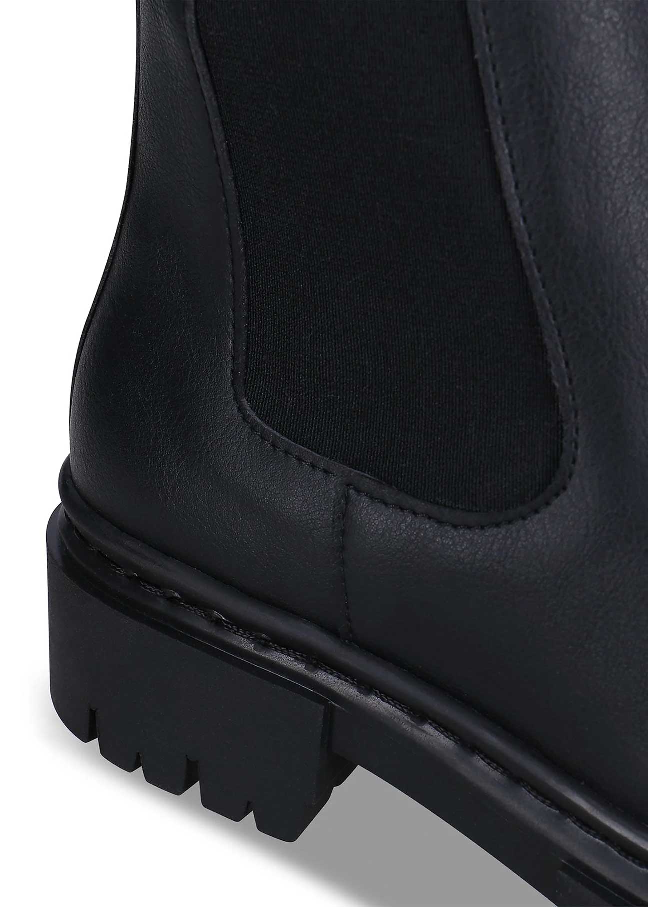 Vikky Black Mid-Calf Chelsea Vegan Boots - Ecomarket.com