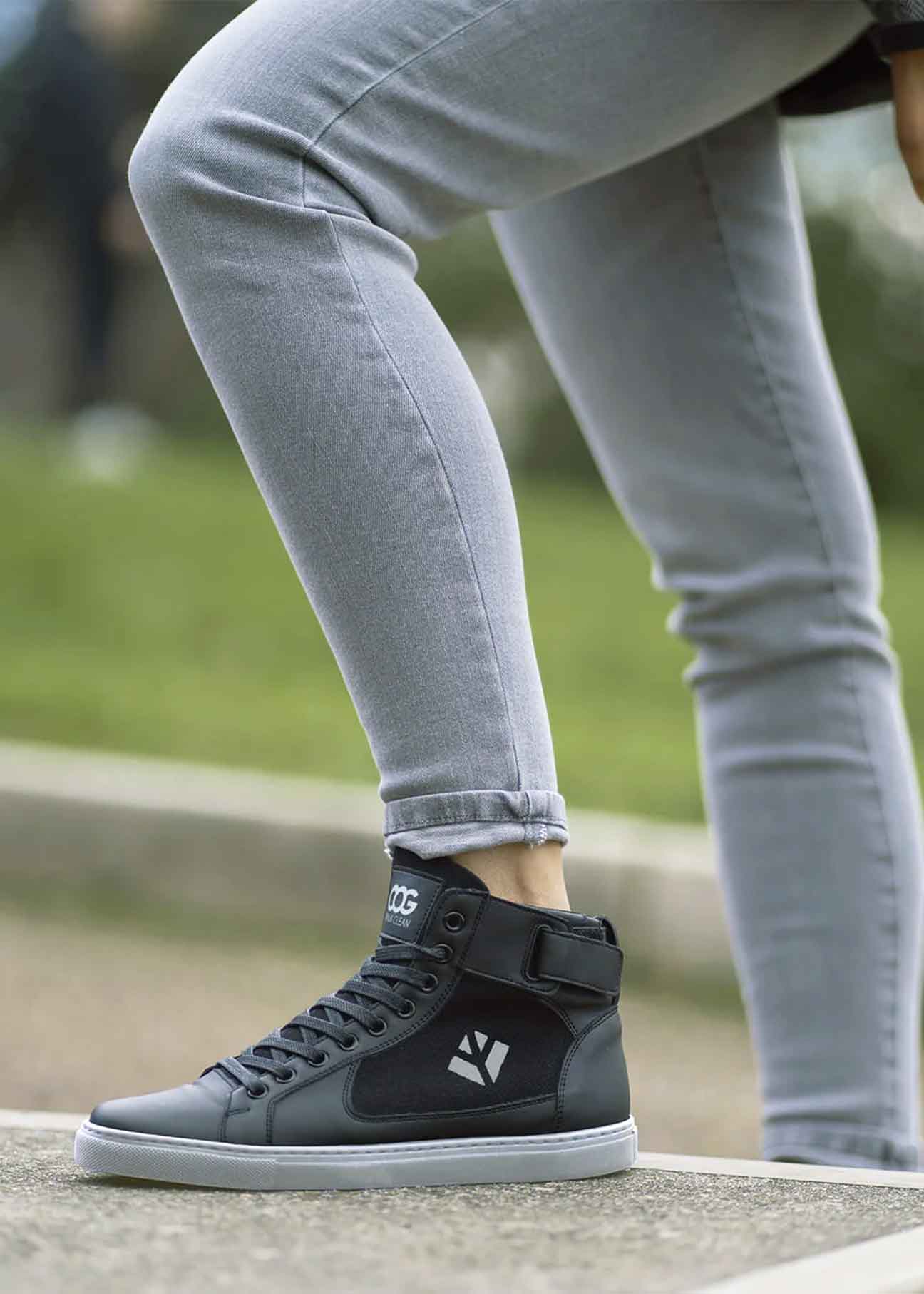 Wallace Black V2 Vegan High-Top Sneaker