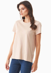 Camiseta básica en 100% algodón orgánico en beige