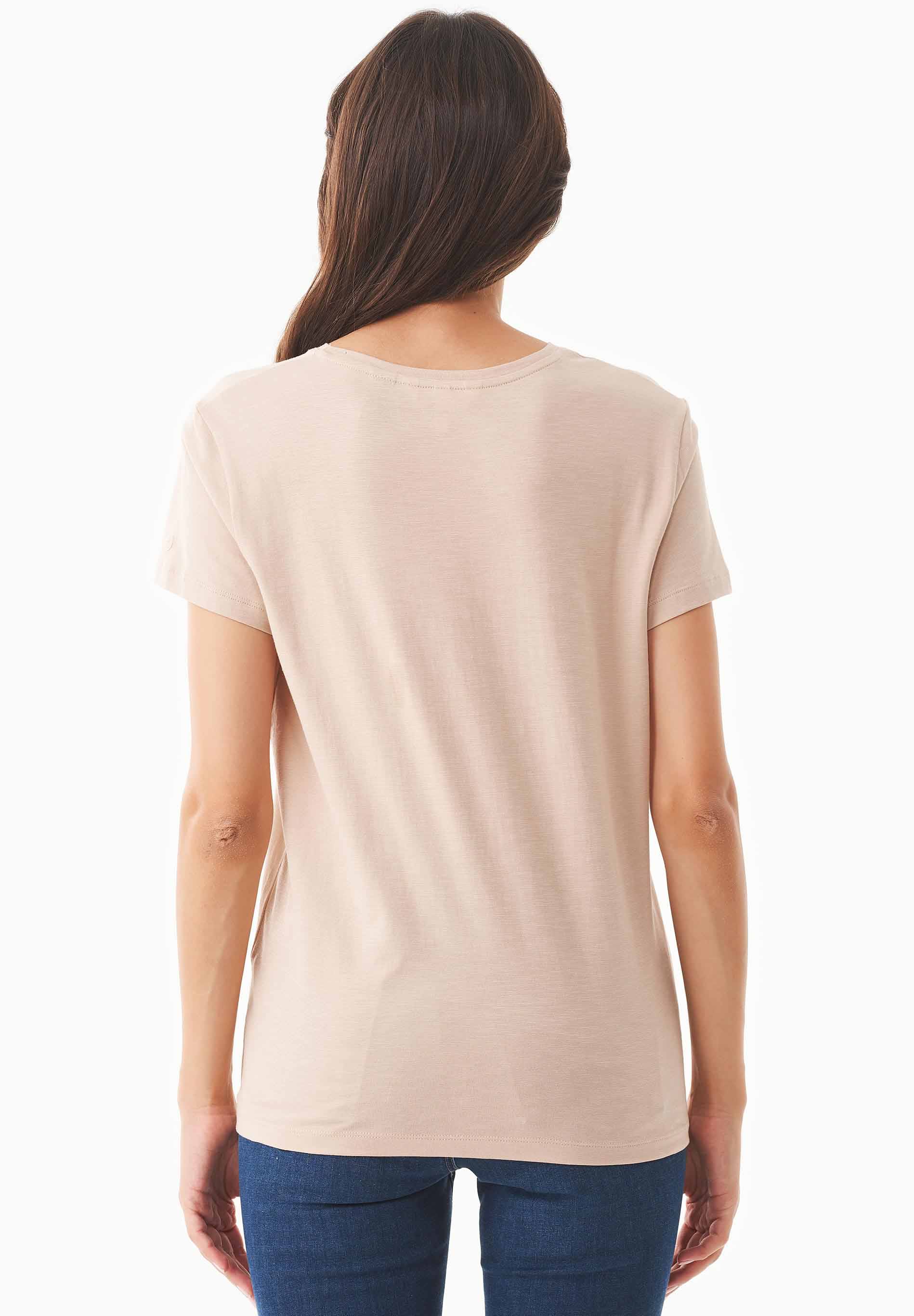 Camiseta básica en 100% algodón orgánico en beige