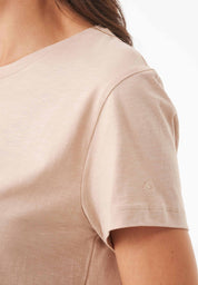 Camiseta básica en 100% algodón orgánico en beige