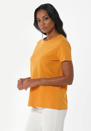 Camiseta básica en 100% algodón orgánico en mango