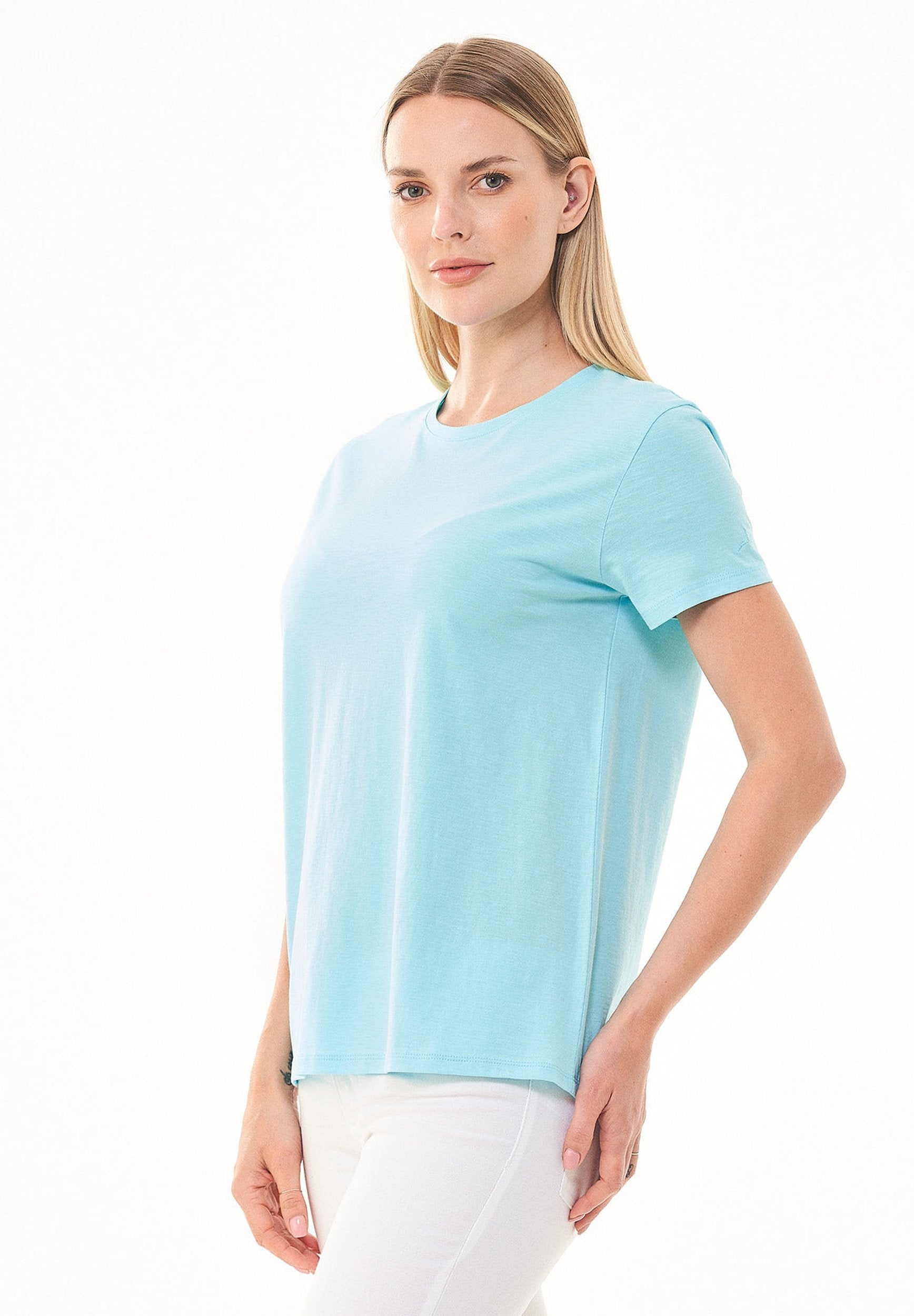 Camiseta básica en 100% algodón orgánico en menta