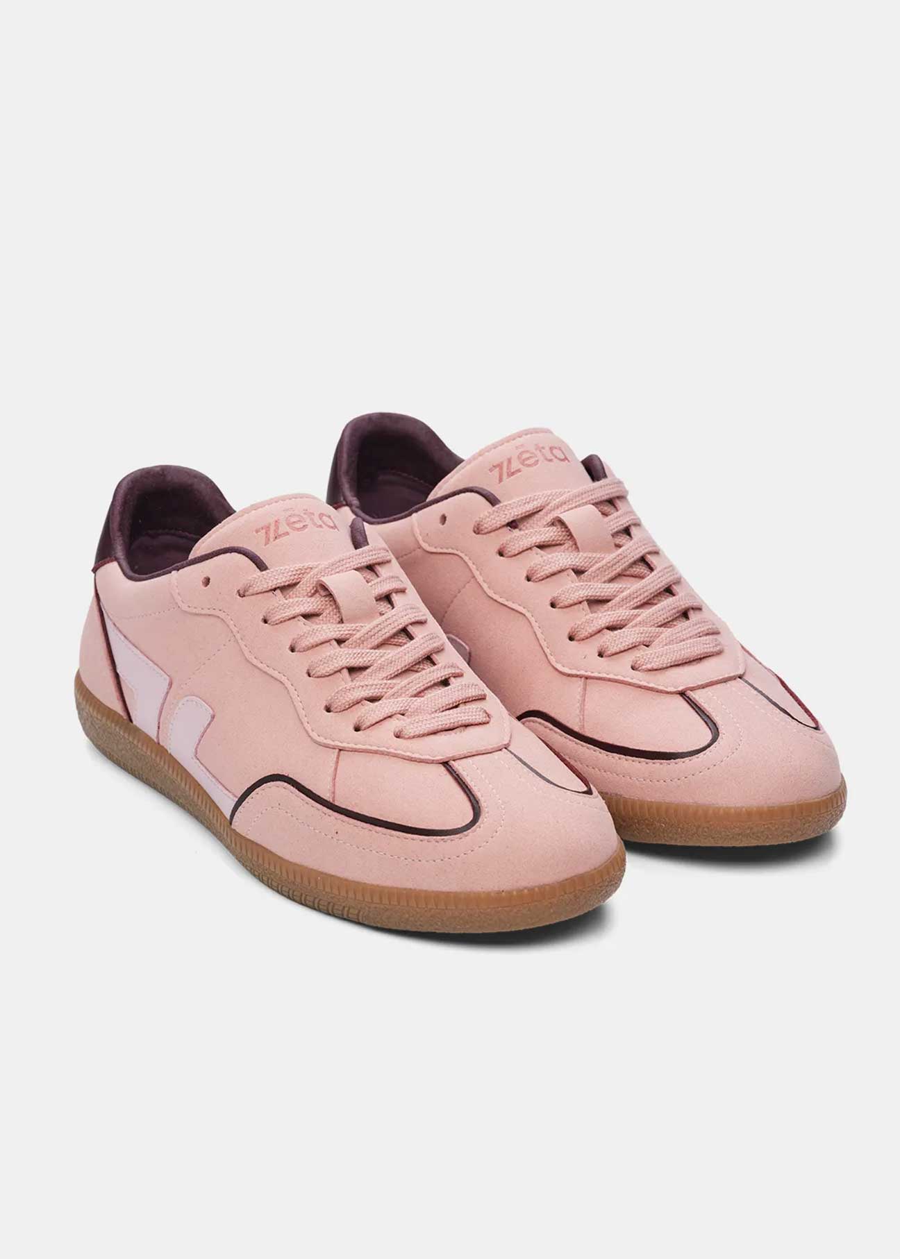 Zeta Delta-Series Vegan Suede Sneakers in Pink | Unisex