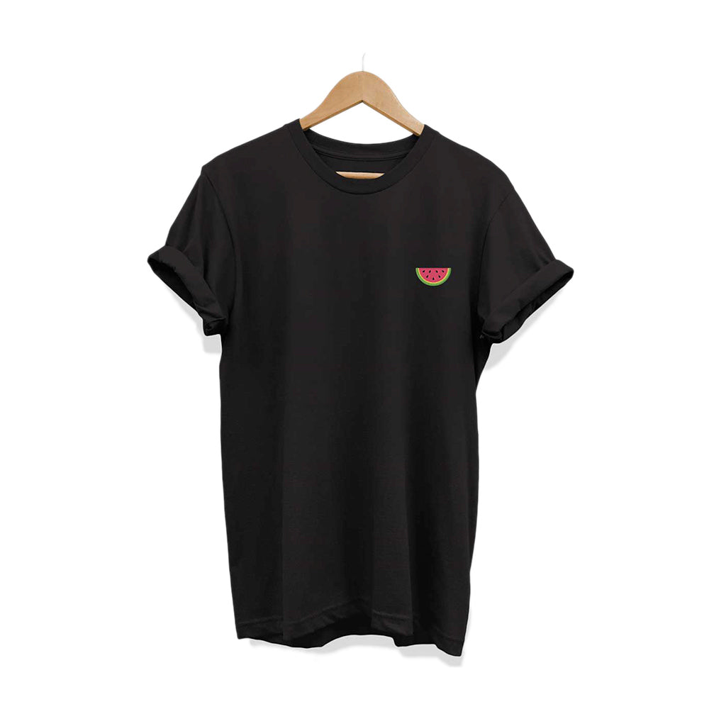 Vegan Outfitters Watermelon embroidered T-Shirt in black - Unisex