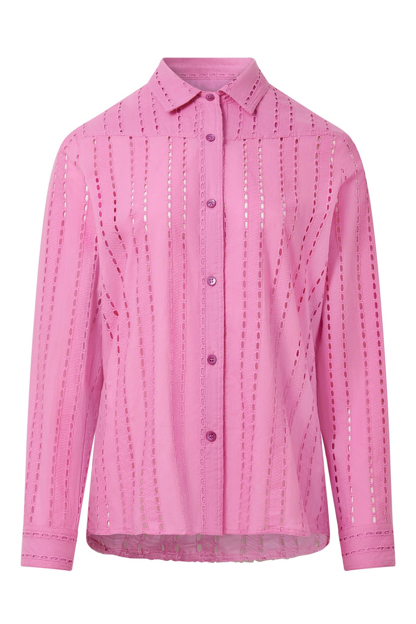 
RIO - Camicia in Broderie Anglaise Organica - Rosa
